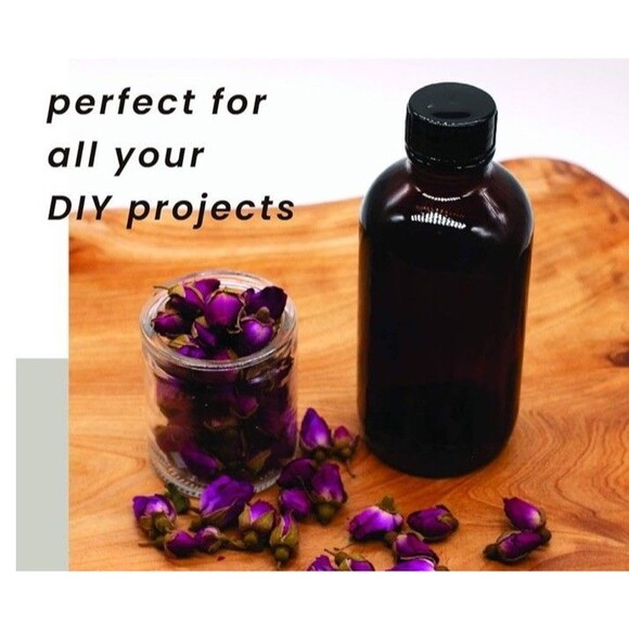 12 Amber 4 oz Glass Bottles With Lids For Essential Oils/Homeopathic Medicine - Picture 5 of 5